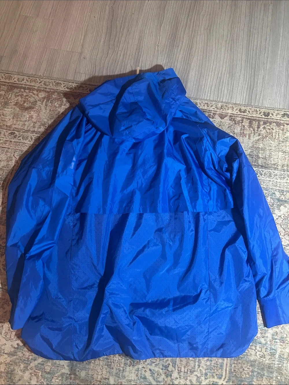 Men's Adidas Hooded Windbreaker with Vertical Reflective Stripes, 2XL